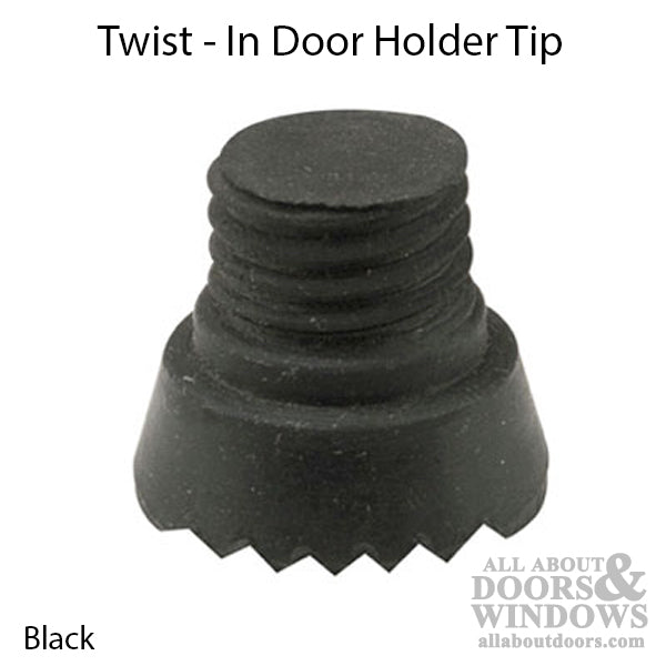 Door Holder Replacement Tip - Twist In - Black - Door Holder Replacement Tip - Twist In - Black