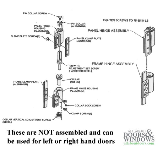 Traco Magnum Panel Butt Hinge, Clamp Style Euro Groove Adjustable - Traco Magnum Panel Butt Hinge, Clamp Style Euro Groove Adjustable
