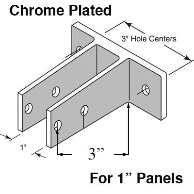 Urinal Screen Wall Bracket - 1 Inch Panels - Urinal Screen Wall Bracket - 1 Inch Panels