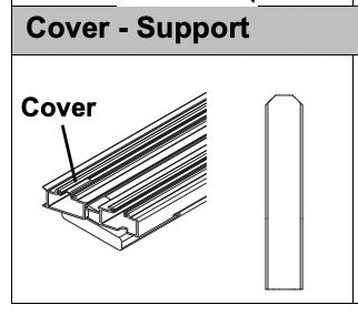 Andersen Tilt-Wash Sash Balancer Cover Support - Gray - Andersen Tilt-Wash Sash Balancer Cover Support - Gray