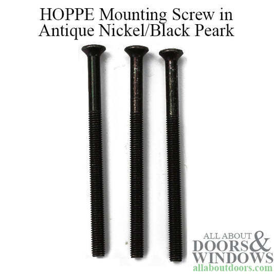 Hoppe Mounting Screws, M5 75mm - Antique Nickel / Pearl Black