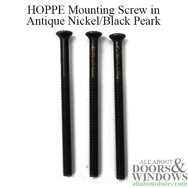 Hoppe Mounting Screws, M5 75mm - Antique Nickel / Pearl Black - Hoppe Mounting Screws, M5 75mm - Antique Nickel / Pearl Black