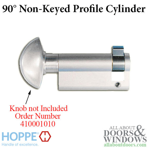 65.5/10 Hoppe Inactive 90° Non-Logo Non-Keyed Profile Cylinder Lock, No Knob - Choose Color - 65.5/10 Hoppe Inactive 90° Non-Logo Non-Keyed Profile Cylinder Lock, No Knob - Choose Color