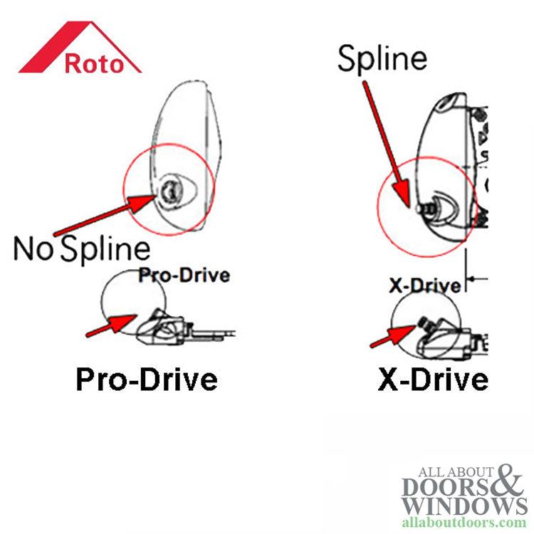 Roto Split Arm Window Operator Pro Drive Right Hand For Vinyl Window - Roto Split Arm Window Operator Pro Drive Right Hand For Vinyl Window