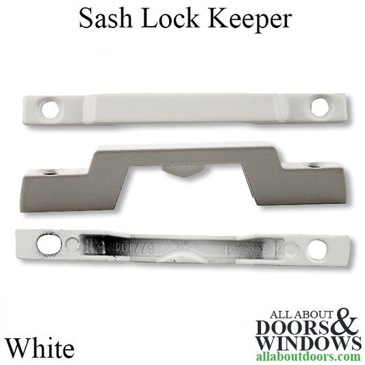 Columbia C2000/C3000 Sash Lock Keeper 2-1/4" Screw Holes - White