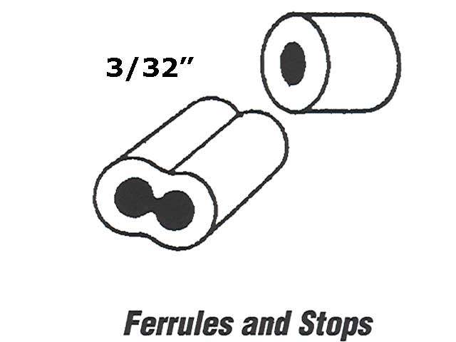 Cable Ferrules and Stops for Garage Doors - 3/32 Inch - Cable Ferrules and Stops for Garage Doors - 3/32 Inch