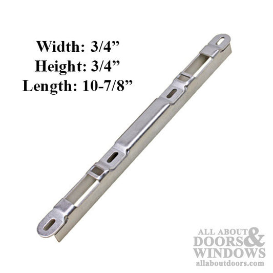 Sliding Door Keeper, 3/4 Inch Raised Dual Point Strike - Stainless Steel