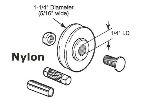 Sliding Patio Door Roller, 1-¼