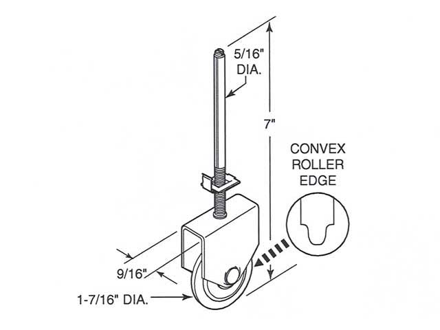 Roller Assembly, Bi-Passing Sliding Door - Roller Assembly, Bi-Passing Sliding Door