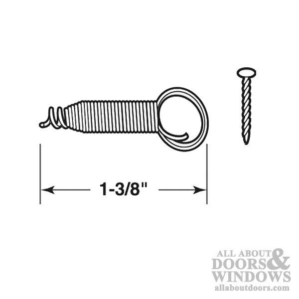Window Screen Spring Latch, 1-3/8 Inch, 6 Pack- Stainless - Window Screen Spring Latch, 1-3/8 Inch, 6 Pack- Stainless