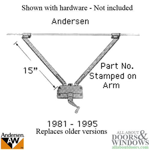 Andersen Awning Operator, A4-7082, Long  Arm - Stone - Andersen Awning Operator, A4-7082, Long  Arm - Stone