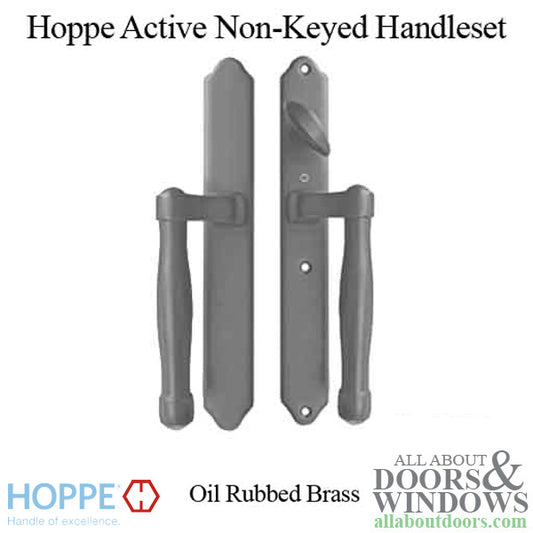 HOPPE HLS 9000 Sliding Door Handle Set Active Non-Keyed Outside Oil Rubbed Brass