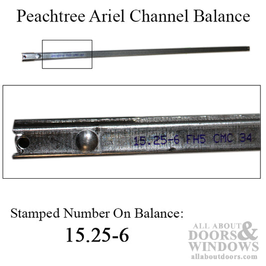 Peachtree Ariel 15-1/4-6 Channel Balance 4240 Non-Tilt Window