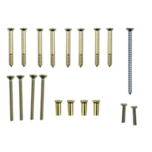 Trim Set Screw pack, Gliding Door - Polished Brass