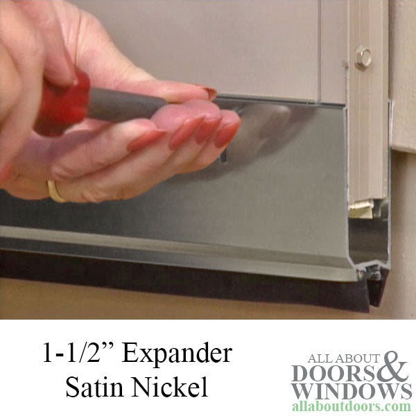 Storm Door Handle and Expander Set 1-1/2 inch Door - Satin Nickel - Storm Door Handle and Expander Set 1-1/2 inch Door - Satin Nickel