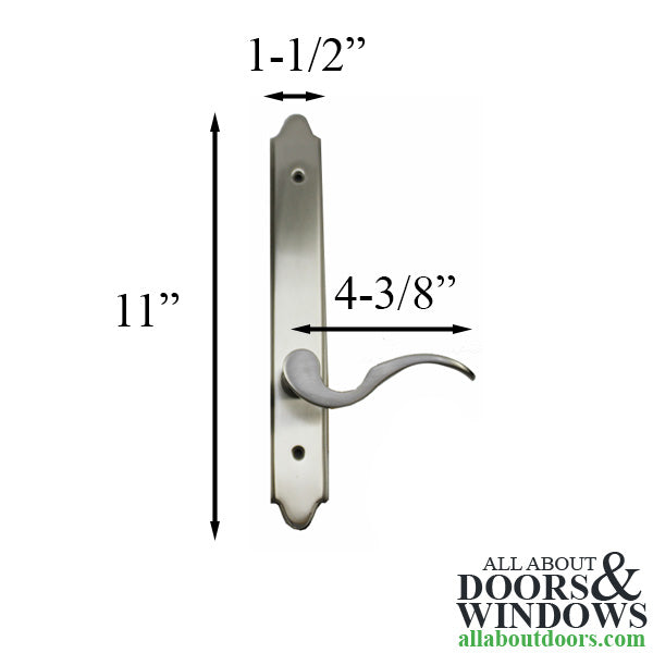 Emtek Dummy Pair Concord Style Cortina Lever, Left Handed - Satin Nickel - Emtek Dummy Pair Concord Style Cortina Lever, Left Handed - Satin Nickel