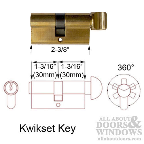 60mm Active 30/30 Single Cylinder 360° Euro Profile Cylinder - 60mm Active 30/30 Single Cylinder 360° Euro Profile Cylinder