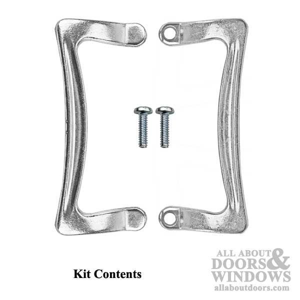 3-1/2 Inch Universal Shower Door / Tub Enclosure Handle Set - Chrome - 3-1/2 Inch Universal Shower Door / Tub Enclosure Handle Set - Chrome