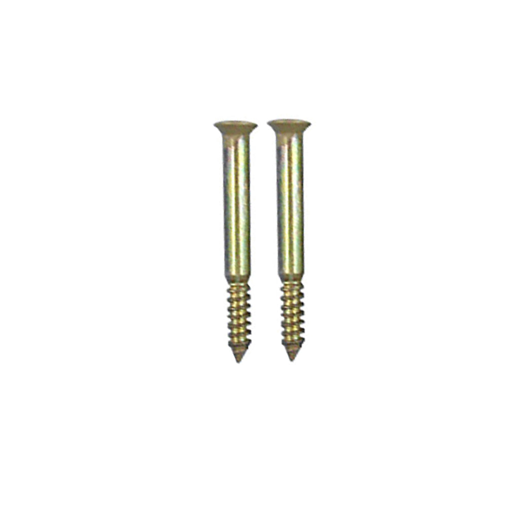 Wood Screws, #10 x 1-3/4 Oval Head - Brass - Wood Screws, #10 x 1-3/4 Oval Head - Brass