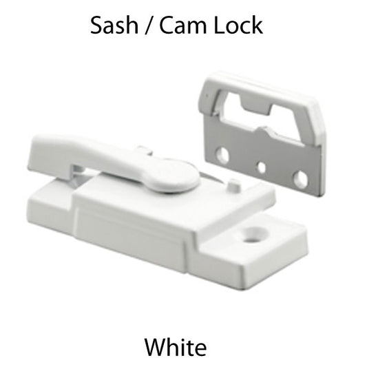 Sash / Cam Lock - Vinyl and Aluminum Sash Hardware, Diecast - White