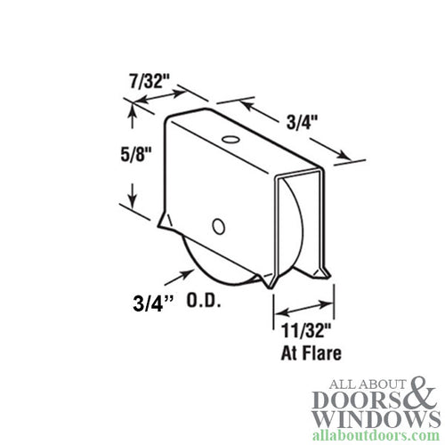 Roller Assembly (Flat) 3/4