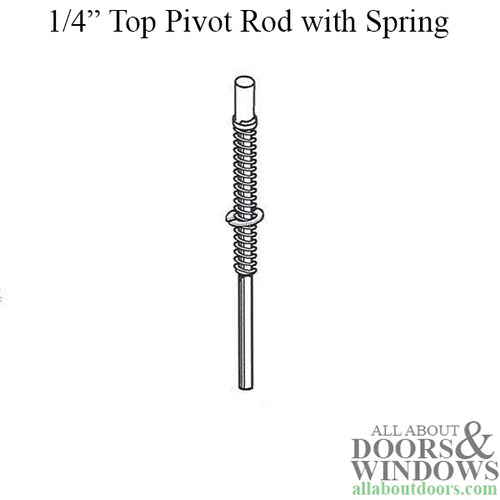 Leigh Top Pivot Rod, 1/4 Diameter w/ Spring - Leigh Top Pivot Rod, 1/4 Diameter w/ Spring
