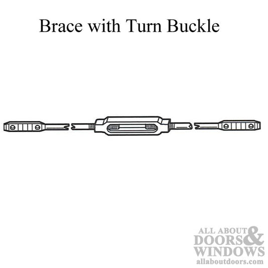 Screen Door Brace with Turn Buckle