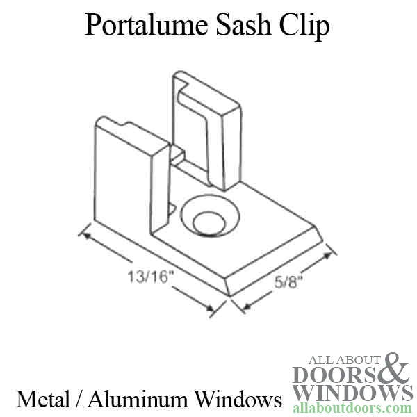 Portalume Sash Clip, Plastic - White - Portalume Sash Clip, Plastic - White