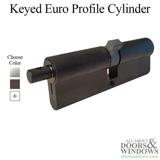 45/45 90mm Keyed Euro Profile Cylinder with Tang, Schlage Keyway