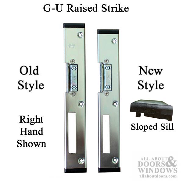 Raised Latch & Deadbolt Strike Plate - Right Hand - Raised Latch & Deadbolt Strike Plate - Right Hand
