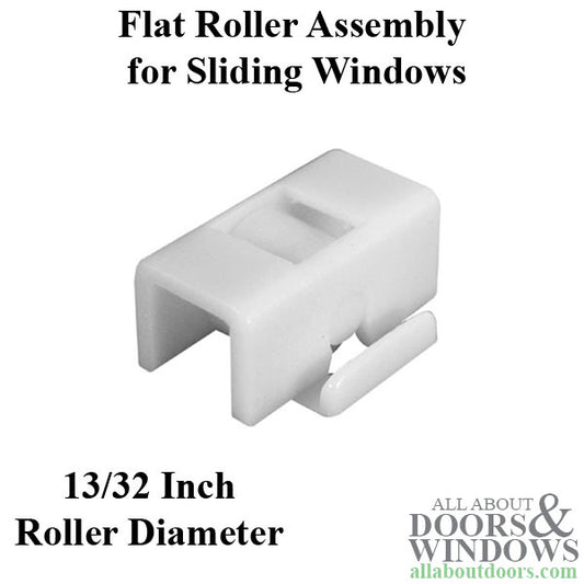 Roller Assembly (Flat) - Sliding Windows, Nylon