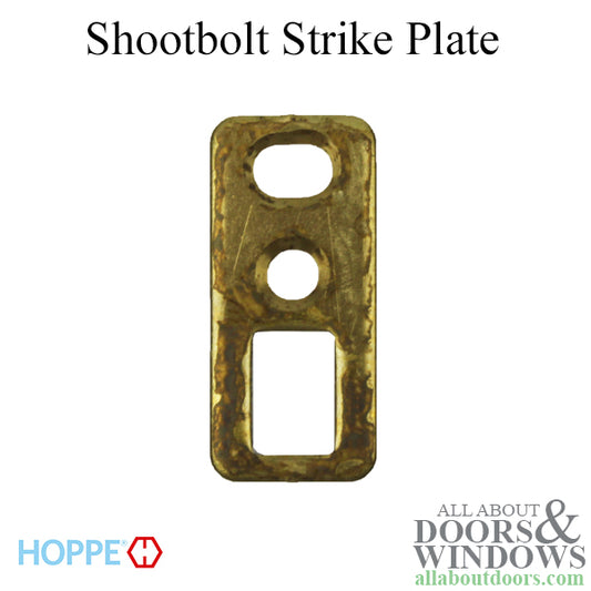 HOPPE Strike Plate Shootbolt for Single Door Brass