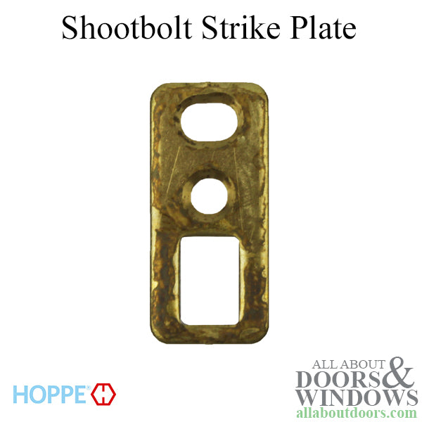 HOPPE Strike Plate Shootbolt for Single Door Brass - HOPPE Strike Plate Shootbolt for Single Door Brass