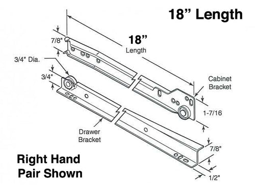 Drawer Slide Kit - 18 Inch - Drawer Slide Kit - 18 Inch