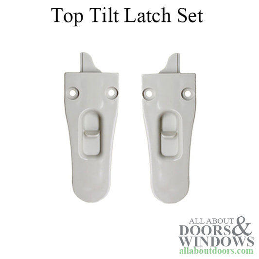 Left and Right Top Tilt Latch Set - White