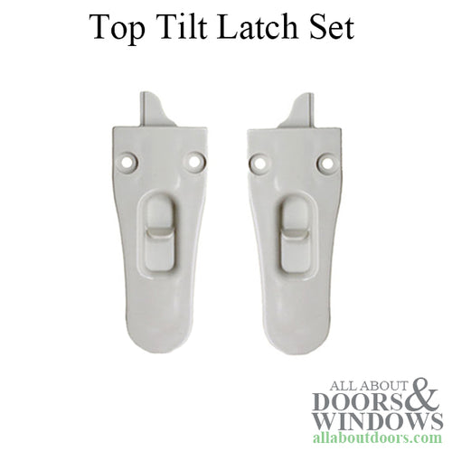 Left and Right Top Tilt Latch Set - White - Left and Right Top Tilt Latch Set - White