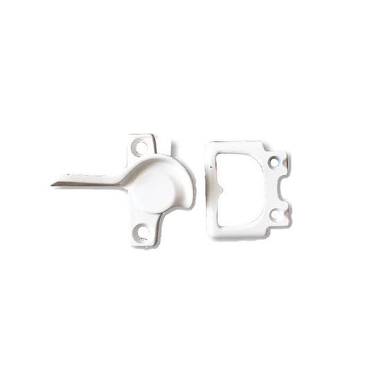 Sash Lock 1-5/8" Hole Center with Face Mounted Keeper - White