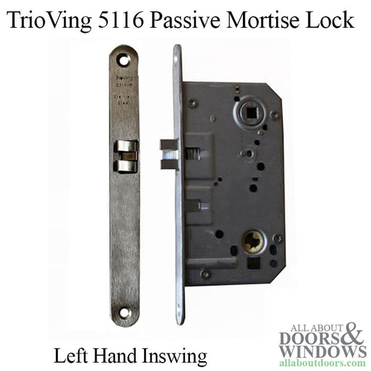 TrioVing 5116 Passive Mortise Lock, Left Hand Inswing