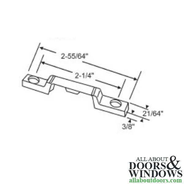 Columbia C2000/C3000 Sash Lock Keeper 2-1/4