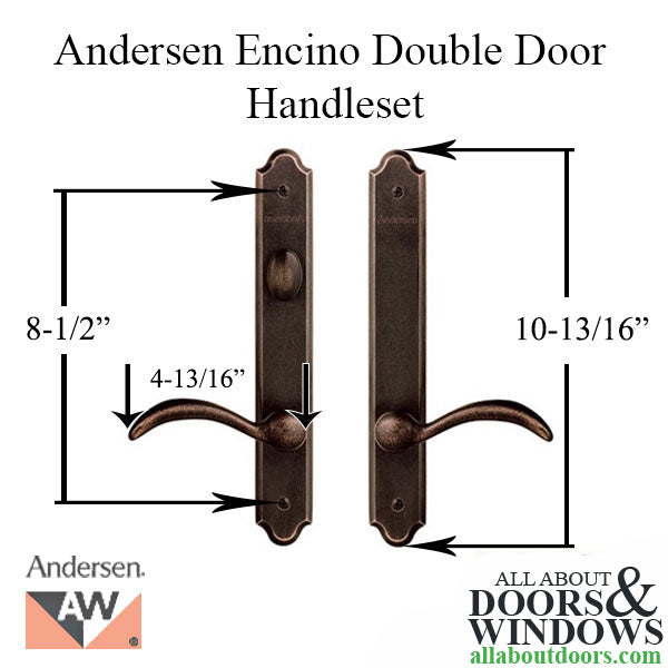 Hardware Kit, Double Door, Encino, Active / Passive - Distressed Bronze - Hardware Kit, Double Door, Encino, Active / Passive - Distressed Bronze