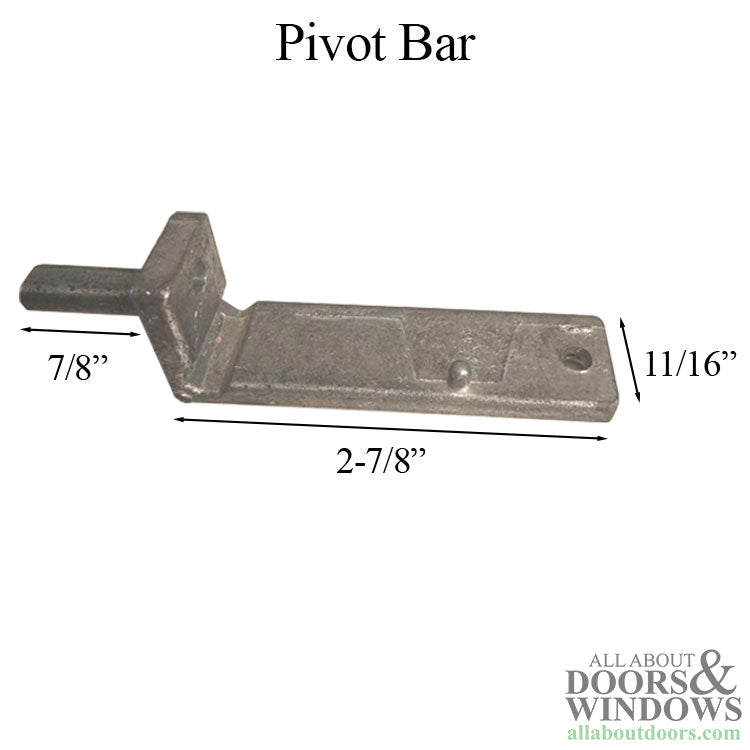 Pivot Bar, Zinc Die Cast, No Finish - Left Hand - Pivot Bar, Zinc Die Cast, No Finish - Left Hand