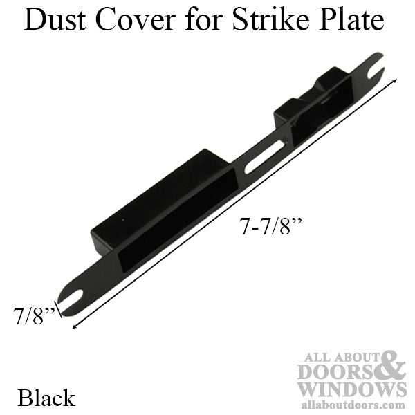 Dust Cover for Strike Plate, Latch and Deadbolt - Black - Dust Cover for Strike Plate, Latch and Deadbolt - Black