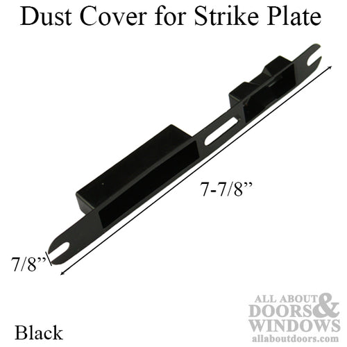 Dust Cover for Strike Plate, Latch and Deadbolt - Black - Dust Cover for Strike Plate, Latch and Deadbolt - Black