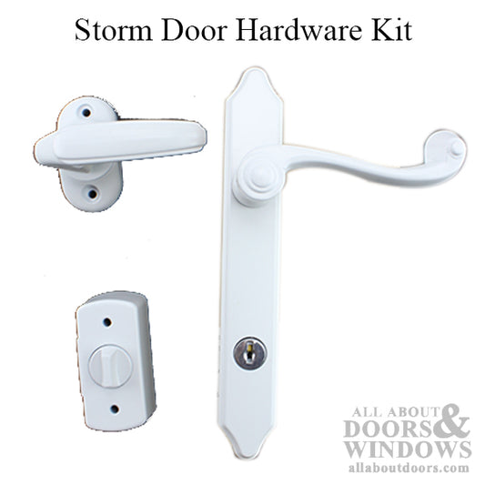 Larson Surface-Mount Storm Door Hardware Kit - White