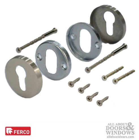 Round Rosettes for Profile cylinder, 1-3/4 or 2-1/4 doors