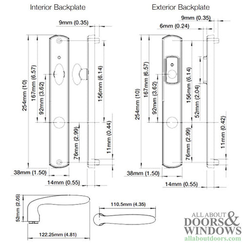 Hoppe HLS7 Handleset, Verona, M151/2167N, Keyed Active, Rustic Umber - Hoppe HLS7 Handleset, Verona, M151/2167N, Keyed Active, Rustic Umber
