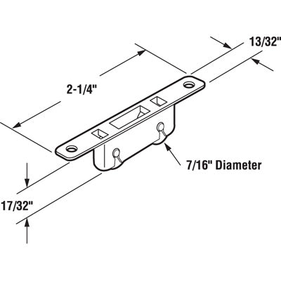 Roller Assembly (Flat) - Sliding Windows, Nylon / Solid Brass - Roller Assembly (Flat) - Sliding Windows, Nylon / Solid Brass