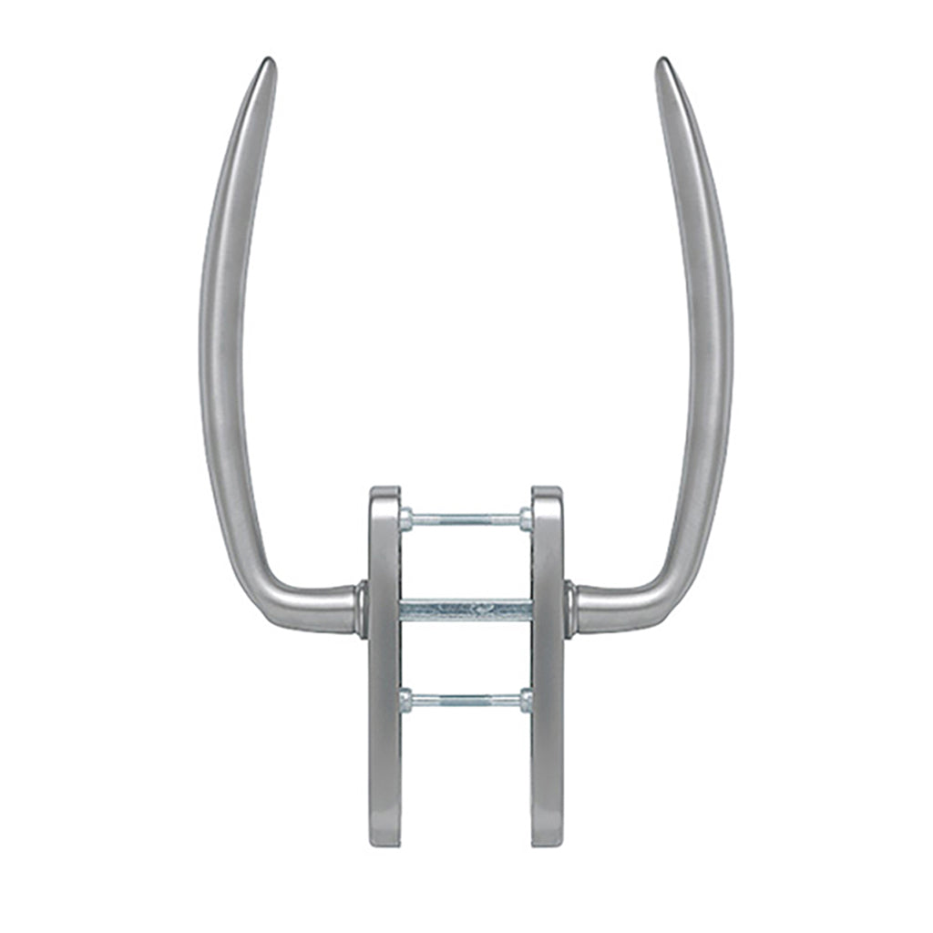 Atlanta Handle Set for Active Lift and Slide Door System, Keyed One Side, Resista Satin Nickel - Atlanta Handle Set for Active Lift and Slide Door System, Keyed One Side, Resista Satin Nickel