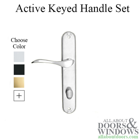 Pella Right Hand Active Keyed Handle Set for Hinged Door - Choose Finish