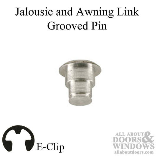 Jalousie and Awning Window Link Groove Pin, 1/4" - Aluminum